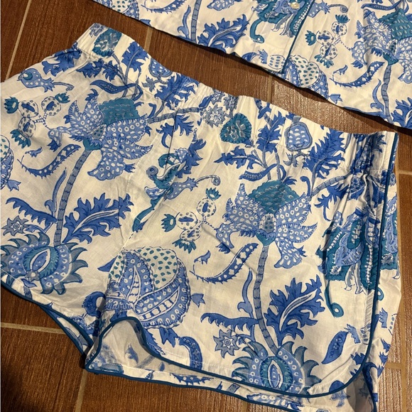 Authentic roller rabbit pajama set size small blue and white brand new - Picture 3 of 7